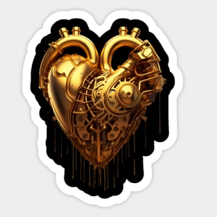 Techno heart Sticker